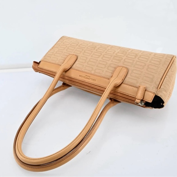 Authentic BALENCIAGA BB Logo Hand Tote Bag Canvas Leather ❤️🌹❤️ - Picture 2 of 16